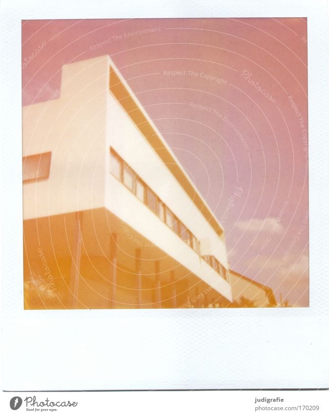 New building Colour photo Subdued colour Exterior shot Experimental Polaroid Deserted Day Design Living or residing Flat (apartment)