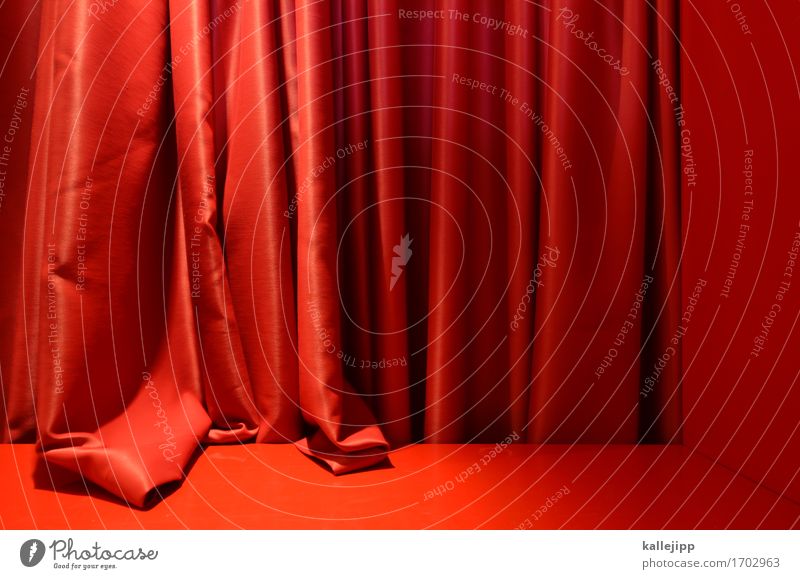 Now what? Art Theatre Stage Puppet theater Culture Event Shows Red Drape Wrinkle Fame Famousness Image (representation) Actor Colour photo Interior shot