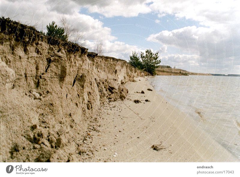 steep coast Coast Slope Steep Beach Ocean Lake Sand Water Deception Above Sky