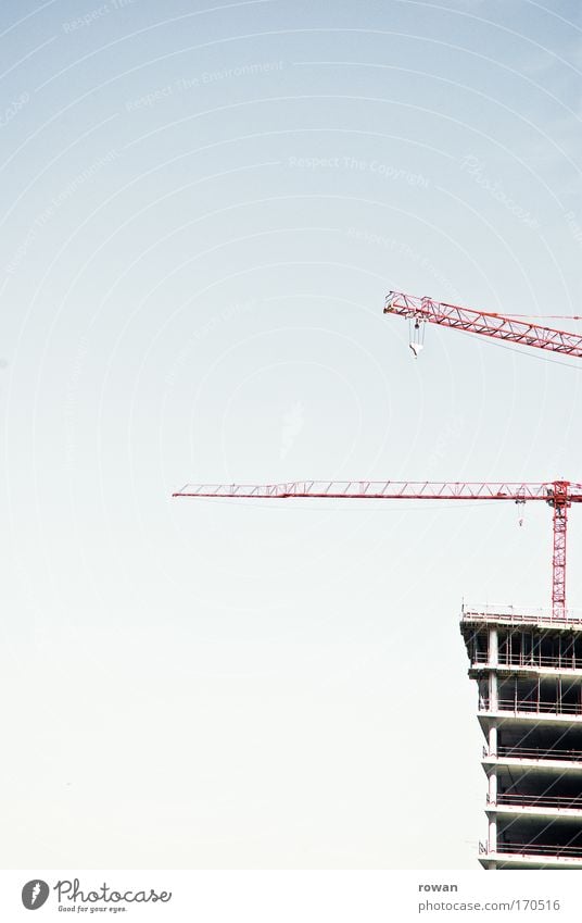 construction-stop Colour photo Deserted Copy Space left Copy Space top Copy Space bottom Neutral Background Day High-rise Manmade structures Building