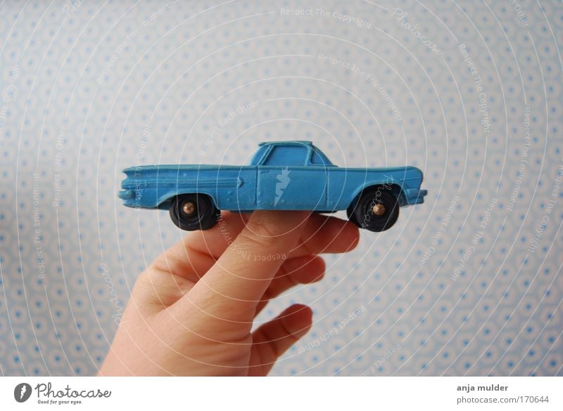 blue car Car Toys Plastic Simple Retro Blue Joie de vivre (Vitality) Colour photo Deserted Day