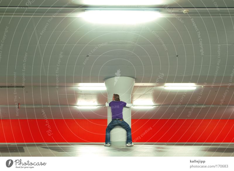 descent Colour photo Multicoloured Interior shot Copy Space left Copy Space right Copy Space top Artificial light Light Reflection Long exposure