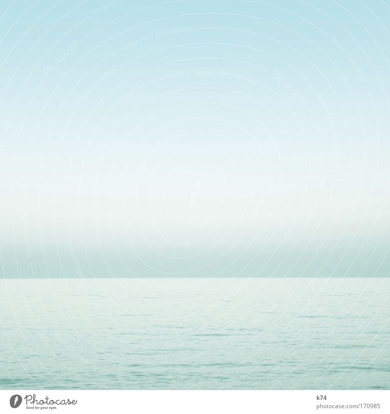 Sea piece III Ocean Lake Water Light Sky Glittering Bright Easy Blue Horizon Fresh Calm Deserted