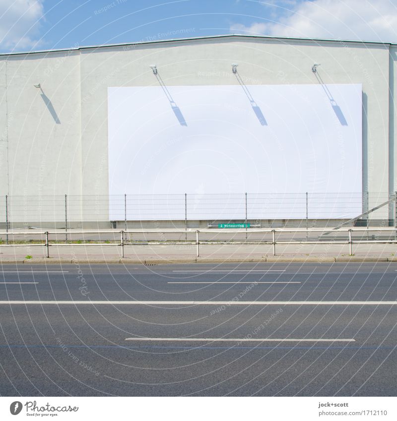 open space & colourless Street Line Sharp-edged Free Bright Original Gray White Quality Free of ads Shadow play Billboard Structures and shapes Sunlight Hall