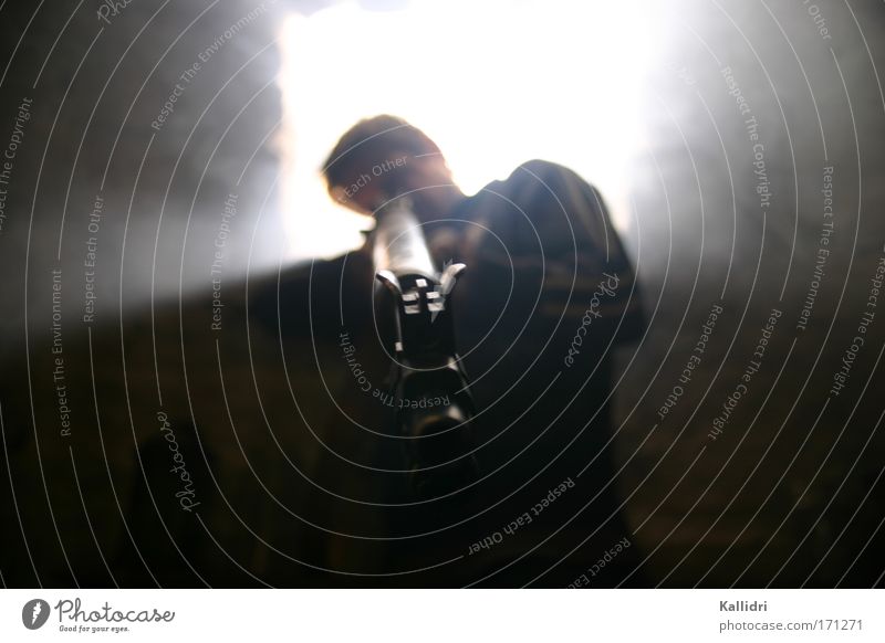 gun powder Colour photo Interior shot Copy Space left Copy Space right Day Light Silhouette Light (Natural Phenomenon) Sunlight Sunbeam Back-light Blur