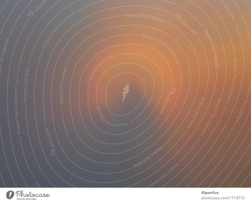 The holy Tlön Masculine 1 Human being 45 - 60 years Adults Clouds Sunrise Sunset Fog Observe Think Illuminate Dream Threat Creepy Orange Fear Horror Loneliness