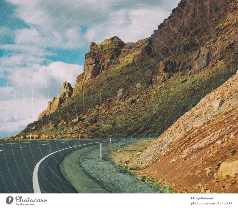 Beautiful America (b) Sky Clouds Day Curve Mountain Grand Canyon Americas USA Landscape Plant Animal Vantage point Far-off places Deserted Bushes