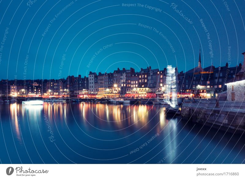 honfleur Vacation & Travel Water Sky Honfleur France Port City Skyline House (Residential Structure) Harbour Old Beautiful Blue Multicoloured Idyll Colour photo