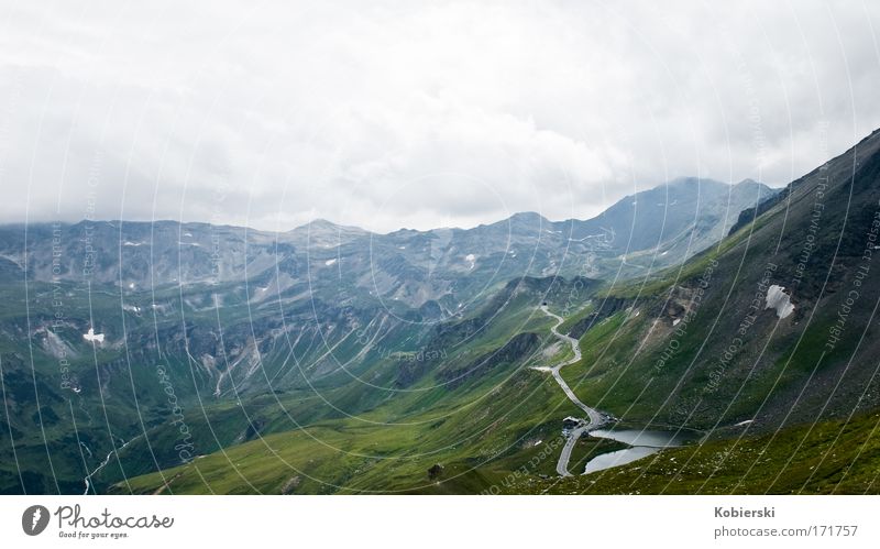 One Way Colour photo Exterior shot Deserted Day Panorama (View) Nature Landscape Clouds Storm clouds Summer Bad weather Thunder and lightning Alps Mountain