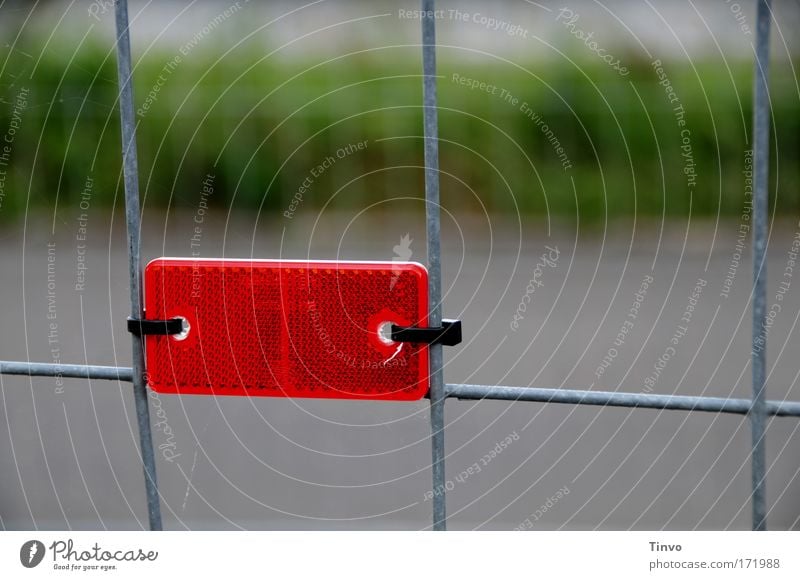 safety reflector Colour photo Multicoloured Exterior shot Detail Day Plastic Red Reflector Metalware Grating Safety Cat eyes