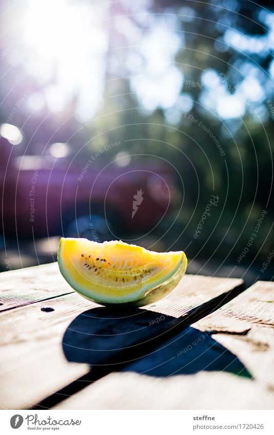 Food photo V Healthy Eating Dish Food photograph Nutrition Unhealthy Fruit Melon Vitamin Fresh Yellow Back-light Nature Picnic Vegetarian diet