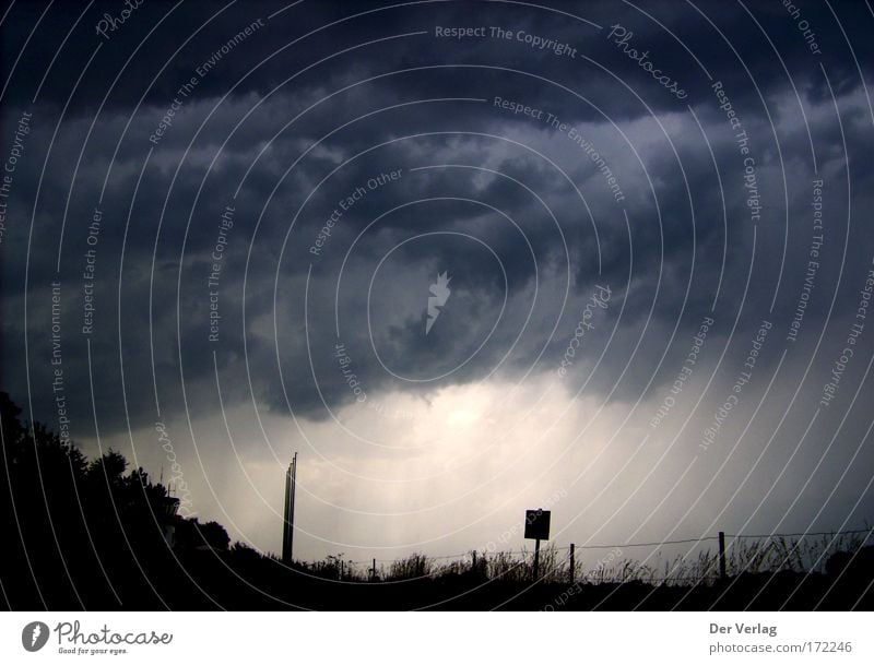 Haxterberg Subdued colour Exterior shot Deserted Twilight Bad weather Storm Wind Gale Rain Thunder and lightning Emotions