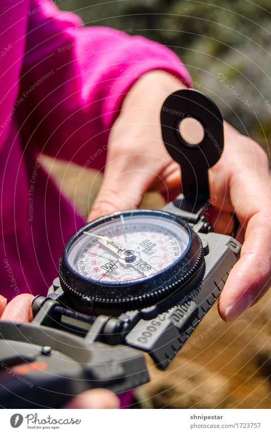 hiking day Vacation & Travel Adventure Far-off places Safari Expedition Camping Summer Mountain Hiking Compass (Navigation) Feminine Young woman