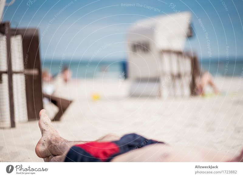 beachlife 4 Lifestyle Style Vacation & Travel Tourism Trip Summer Summer vacation Sun Sunbathing Beach Ocean Masculine Feet 1 Human being 18 - 30 years