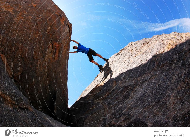 vertical limit. Colour photo Exterior shot Experimental Copy Space left Copy Space right Copy Space top Copy Space bottom Neutral Background Day Light Sunlight