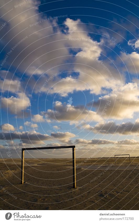 Closing time at SC Amrum Colour photo Deserted Copy Space top Copy Space middle Evening Light Shadow Sunrise Sunset Wide angle Vacation & Travel Summer vacation