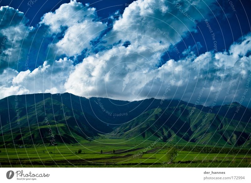 clouds Colour photo Exterior shot Deserted Copy Space bottom Day Contrast Central perspective Wide angle Environment Nature Landscape Sky Clouds Storm clouds