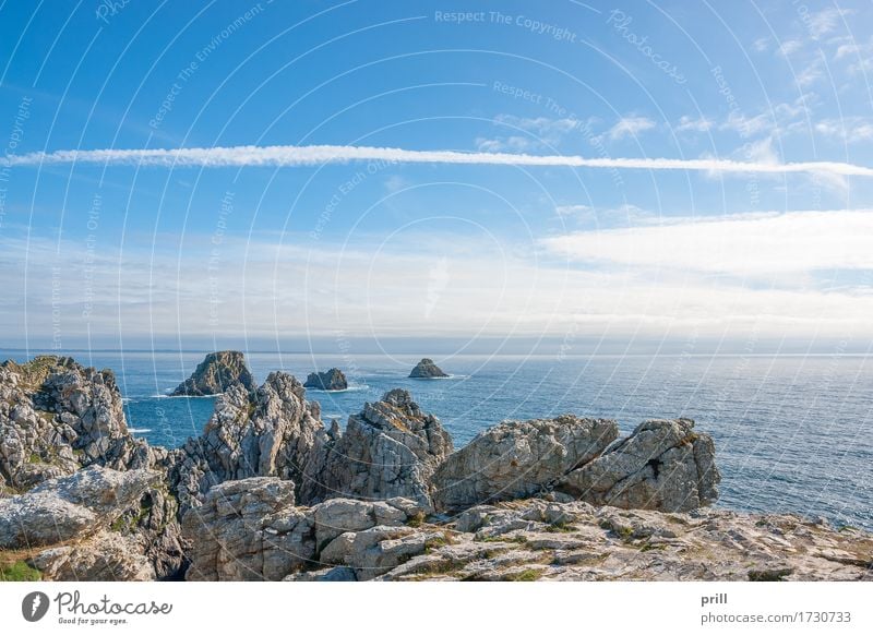 Pointe de Pen-Hir in Brittany Summer Ocean Island Landscape Water Rock Coast Reef Stone Infinity pointe de penhir Finistere France Rock formation