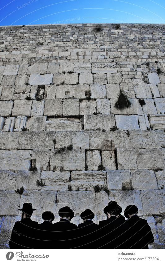 The Wall Subdued colour Exterior shot Morning Worm's-eye view Central perspective Wide angle Looking away Exotic Tourism Trip City trip Human being Man Adults