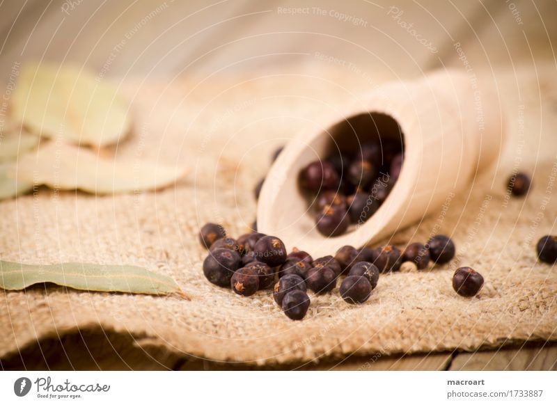 juniper berries Juniper Berries Herbs and spices Spicy jute blanket Wooden spoon Bay leaf Ingredients Macro (Extreme close-up) Detail Close-up Healthy Eating