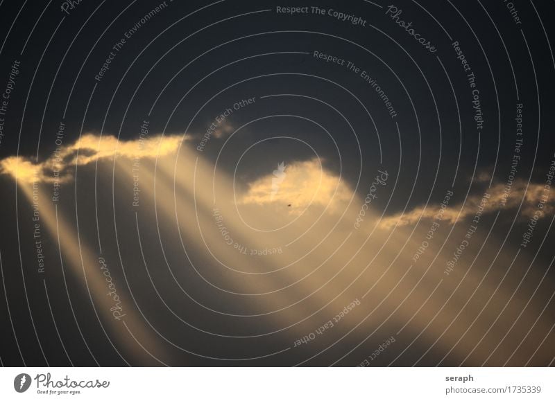 Cloudscape Sky Heaven Structures and shapes Cumulus Meteorology Weather Air Moody Atmosphere Environment Climate Sunbeam Beam of light