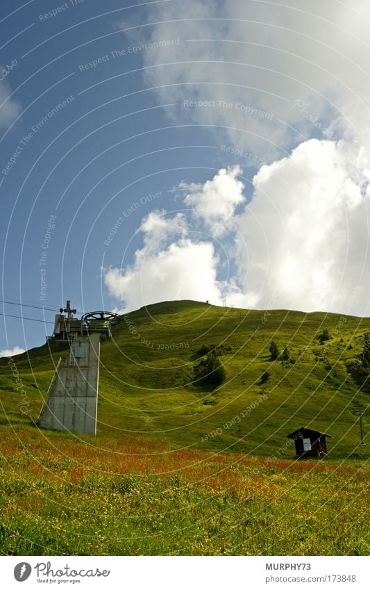 The mountain calls... or without snow nothing is going on... Colour photo Multicoloured Exterior shot Deserted Copy Space left Copy Space right Copy Space top