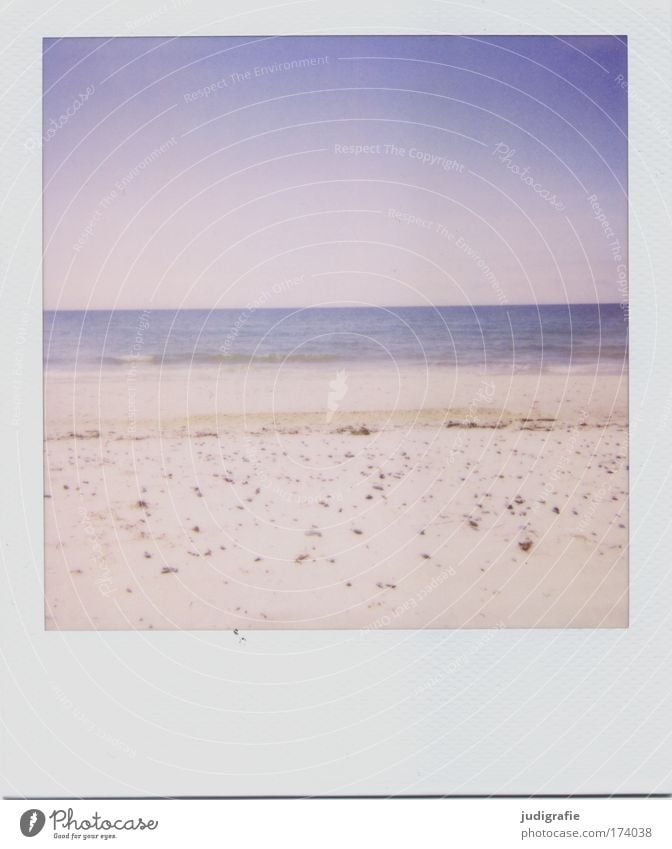 Baltic Colour photo Exterior shot Polaroid Deserted Day Environment Nature Landscape Coast Beach Baltic Sea Vacation & Travel Calm Relaxation Horizon Sky