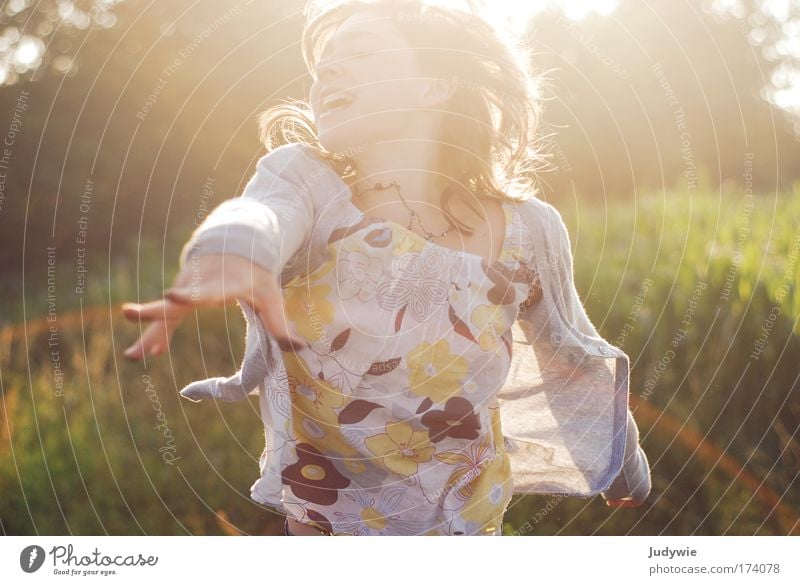 Powerful Colour photo Exterior shot Copy Space left Copy Space right Evening Twilight Light (Natural Phenomenon) Sunlight Back-light Upper body Life