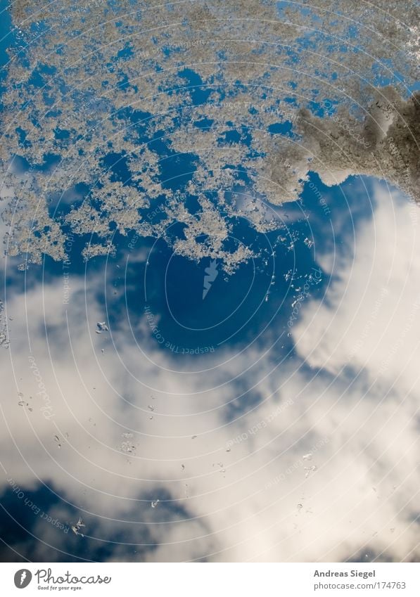 Snow in summer Colour photo Close-up Deserted Sunlight Environment Air Sky Sky only Clouds Winter Climate Climate change Weather Beautiful weather Bad weather