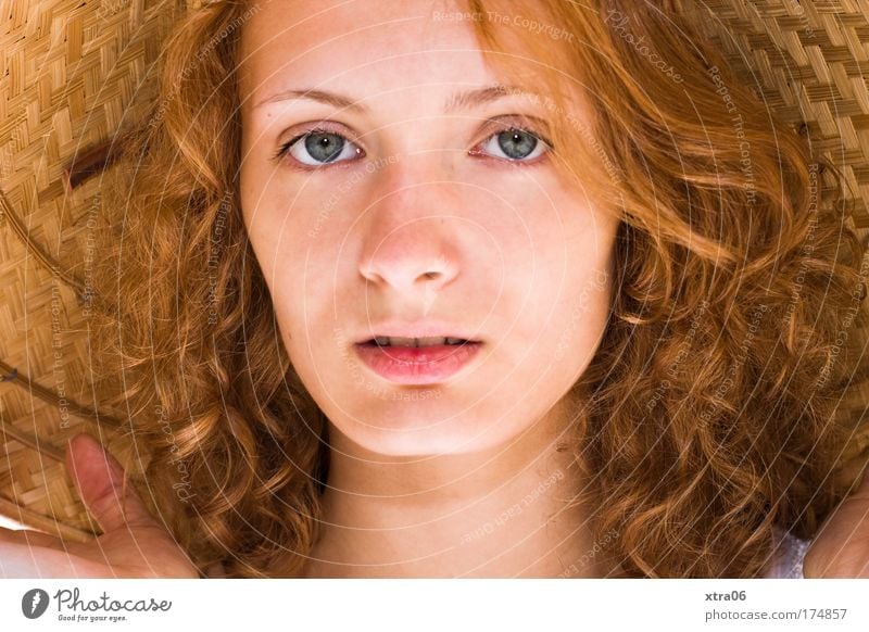 summer girl Colour photo Exterior shot Sunlight Portrait photograph Looking Looking into the camera Forward Human being Feminine Young woman