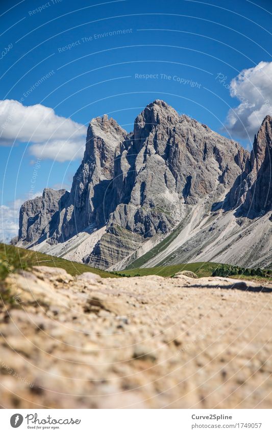 mountain worlds Nature Landscape Elements Sky Clouds Summer Beautiful weather Hill Rock Alps Mountain Peak Hiking Massive Stony Lanes & trails Dolomites