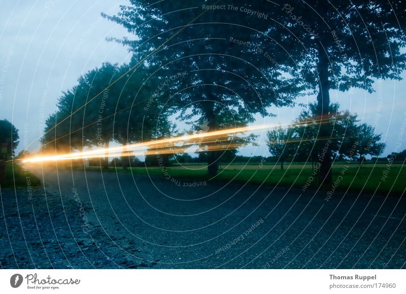 Light (beam) Colour photo Exterior shot Deserted Copy Space right Copy Space top Copy Space bottom Evening Twilight Light (Natural Phenomenon) Long exposure