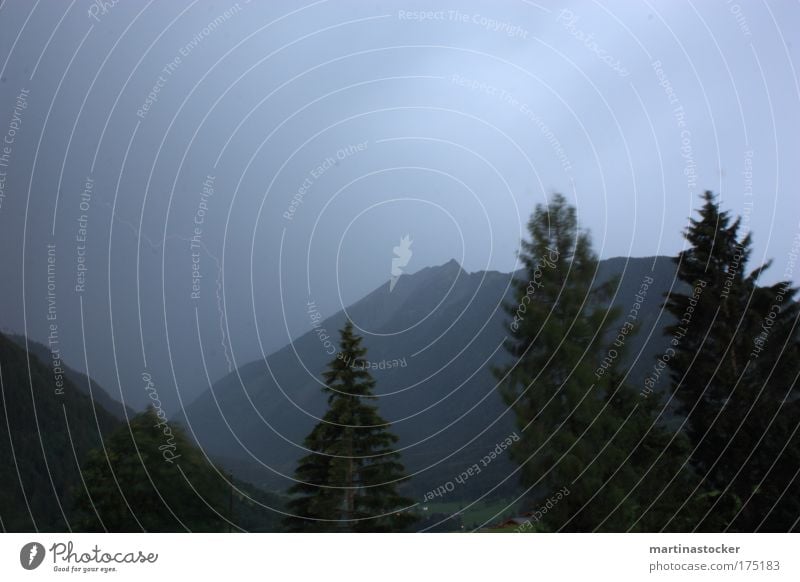 thunderstorms Colour photo Exterior shot Deserted Evening Light (Natural Phenomenon) Long exposure Panorama (View) Landscape Sky Storm clouds Summer Bad weather