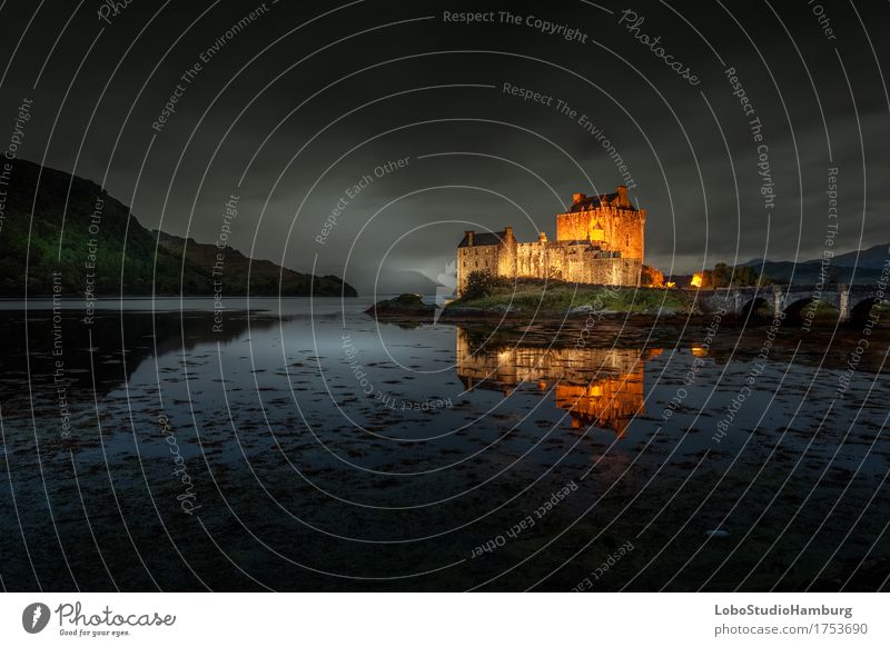 Eilean Donan Castle by Night Architecture Nature Landscape Earth Sky Fog Scotland Europe Manmade structures Building Tourist Attraction Landmark Monument Dream