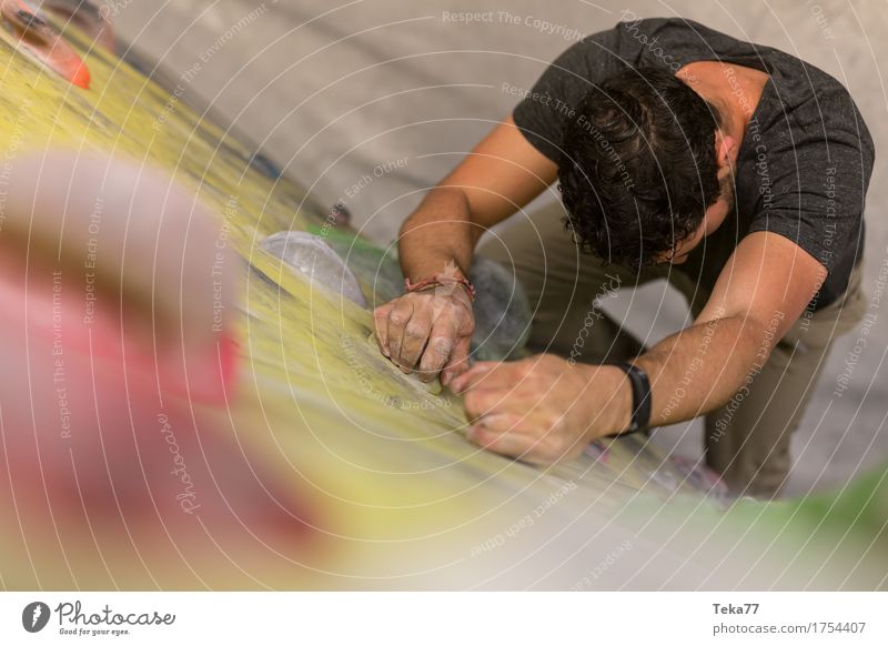 Boulder Hall 3 Leisure and hobbies Sports Climbing Bouldering Human being Hand Wall (barrier) Wall (building) Esthetic Interior shot Close-up