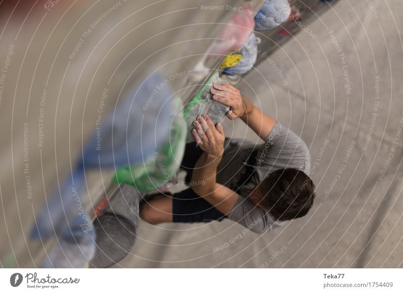 boulder hall #2 Leisure and hobbies Sports Human being Hand Wall (barrier) Wall (building) Adventure Bouldering bouldering hall Colour photo Interior shot