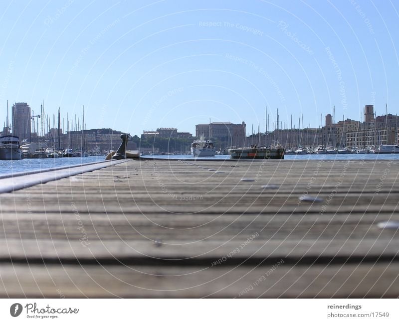 jetty Marseille Watercraft Footbridge France Ocean Wood Summer Europe Harbour paddle Sky Skyline