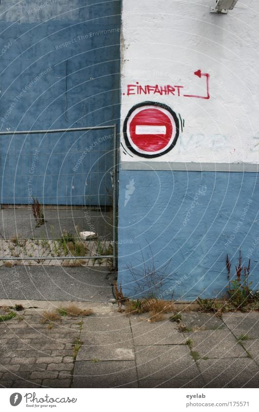 = exit Colour photo Exterior shot Close-up Detail Deserted Copy Space left Copy Space top Copy Space bottom Day Sunlight Central perspective Long shot