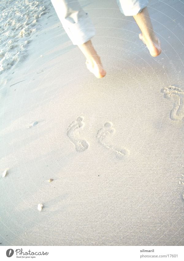 Beach Series V Hop Jump Happiness Exuberance Man Ocean Waves Reflection Going To go for a walk Hiking Pants Wet Footprint White crest Pebble Break Summer