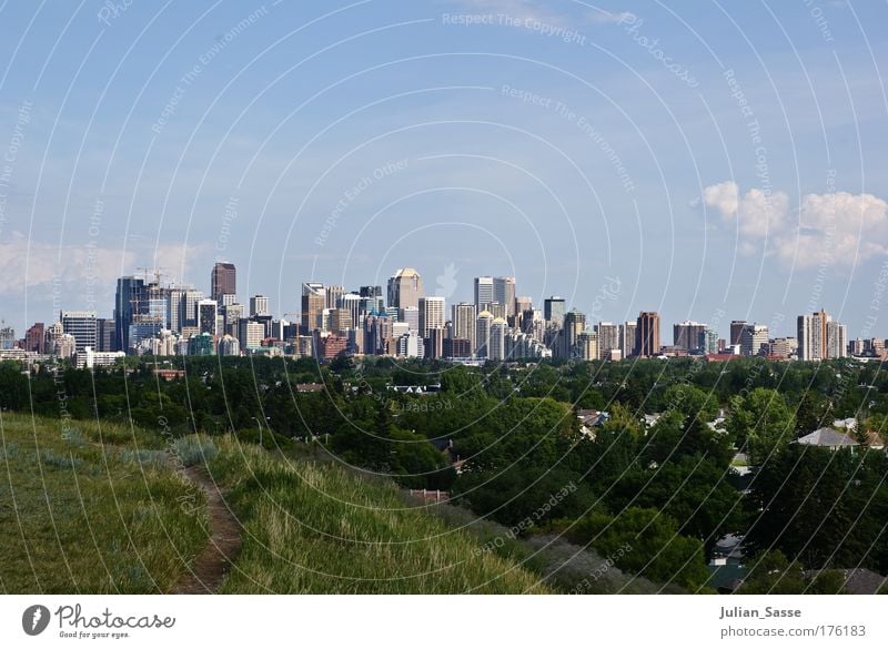 skyline Colour photo Exterior shot Environment Nature Landscape Sky Clouds Skyline Calgary Calgary Tower Canada High-rise Town