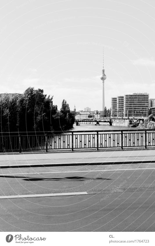 Berlin Vacation & Travel Tourism Trip City trip Sky Beautiful weather River Town Capital city Deserted High-rise Bridge Manmade structures Building