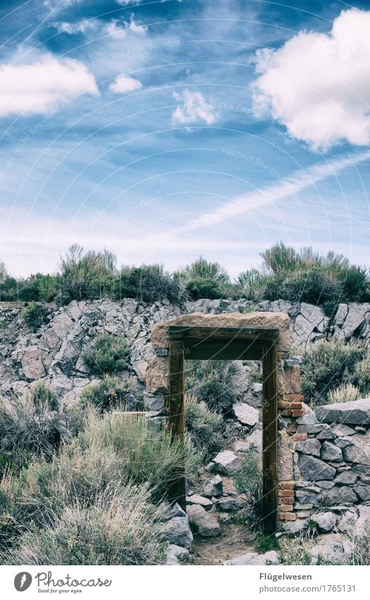 The door to nowhere Trip Adventure Far-off places Retro Old town Old building Wild West Western Western town Haunted house Ghost town USA Americas Vacancy