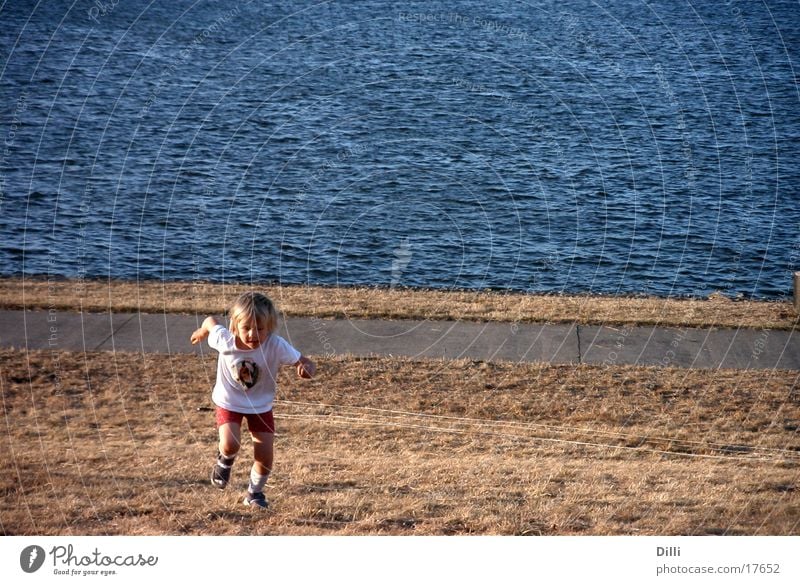 running girl Beach Girl Child Ocean Human being Water Walking