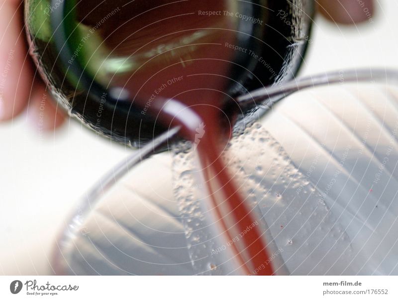 blood donation Juice Red Fill Pour Bottle Vitamin Cherry juice Fluid Contrast Glass Beverage Close-up Macro (Extreme close-up) Detail Nutrition