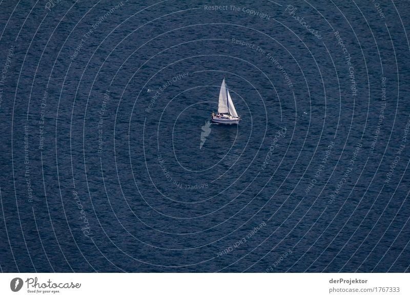 Sailing boat on blue Lake Garda I Tourism Vacation & Travel Freedom Sightseeing Beautiful weather Nature Summer Cruise Environment Far-off places Waves