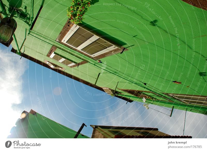 green stuff Colour photo Back-light Sky Sunlight pink Italy Sardinia Village Small Town Old town House (Residential Structure) Detached house Dream house