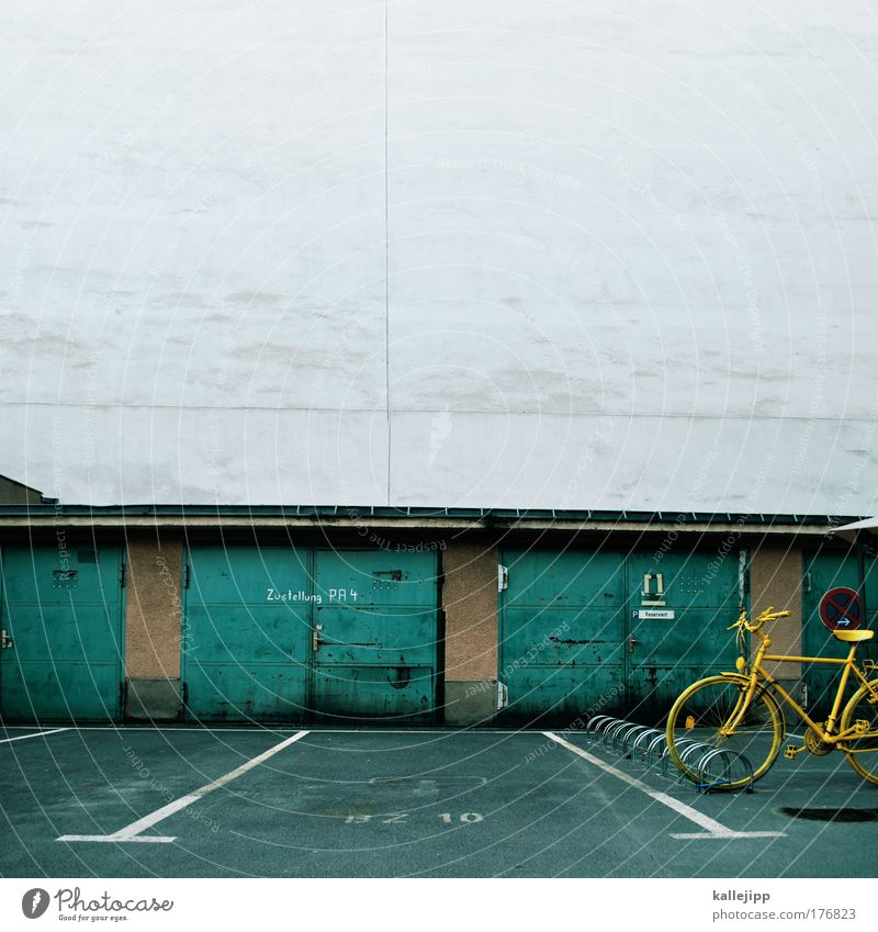 post office box Colour photo Multicoloured Exterior shot Copy Space top Day Twilight Long shot Lifestyle Leisure and hobbies Bicycle Transport