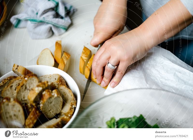 prepare Food Bread Nutrition Plate Bowl Elegant Style Design Joy Life Harmonious Table Kitchen Event Restaurant Eating Feasts & Celebrations Jewellery Ring