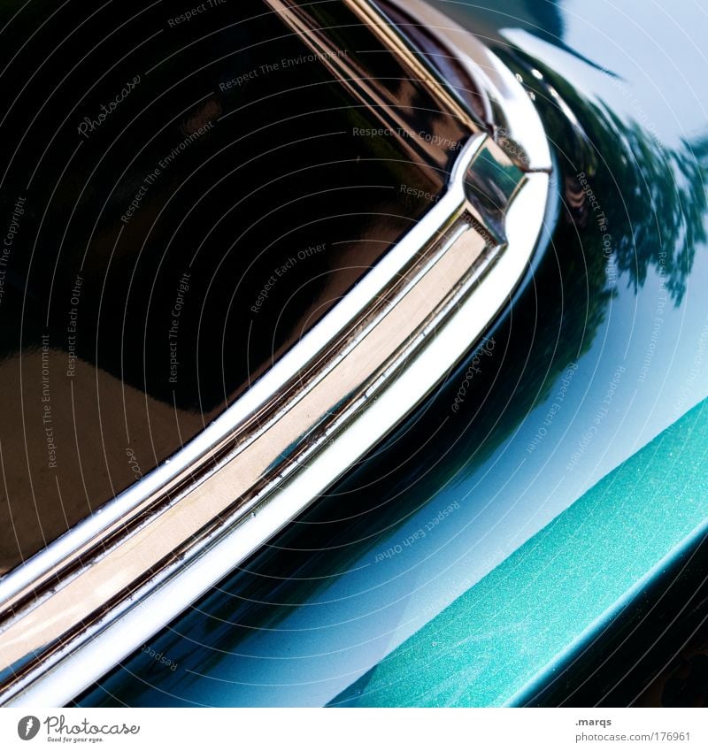 classic Colour photo Detail Lifestyle Elegant Transport Means of transport Passenger traffic Motoring Car Vintage car Glass Metal Driving Old Green Mobility