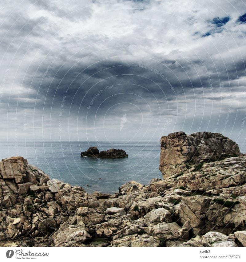 Le Gouffre Colour photo Subdued colour Exterior shot Detail Deserted Copy Space top Day Light Environment Nature Landscape Earth Air Sky Clouds Horizon Weather